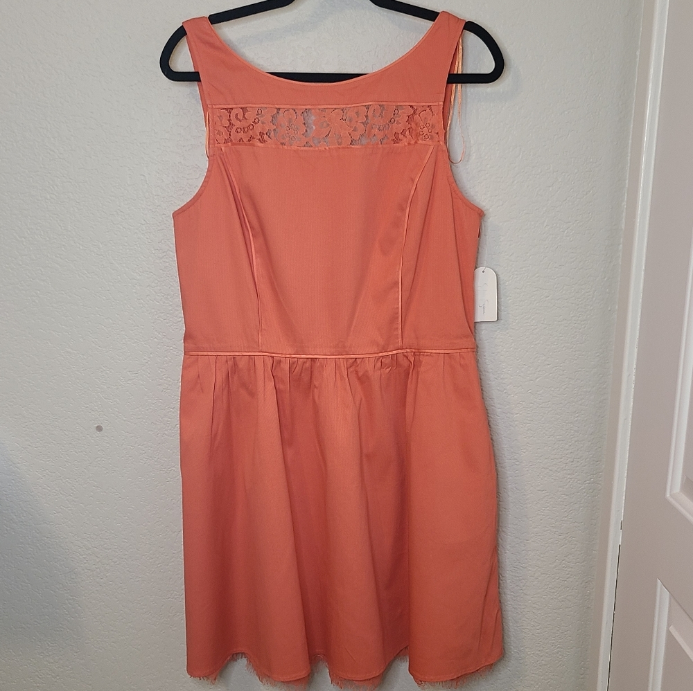 Jessica Simpson A-Line Dress Coral Size 14